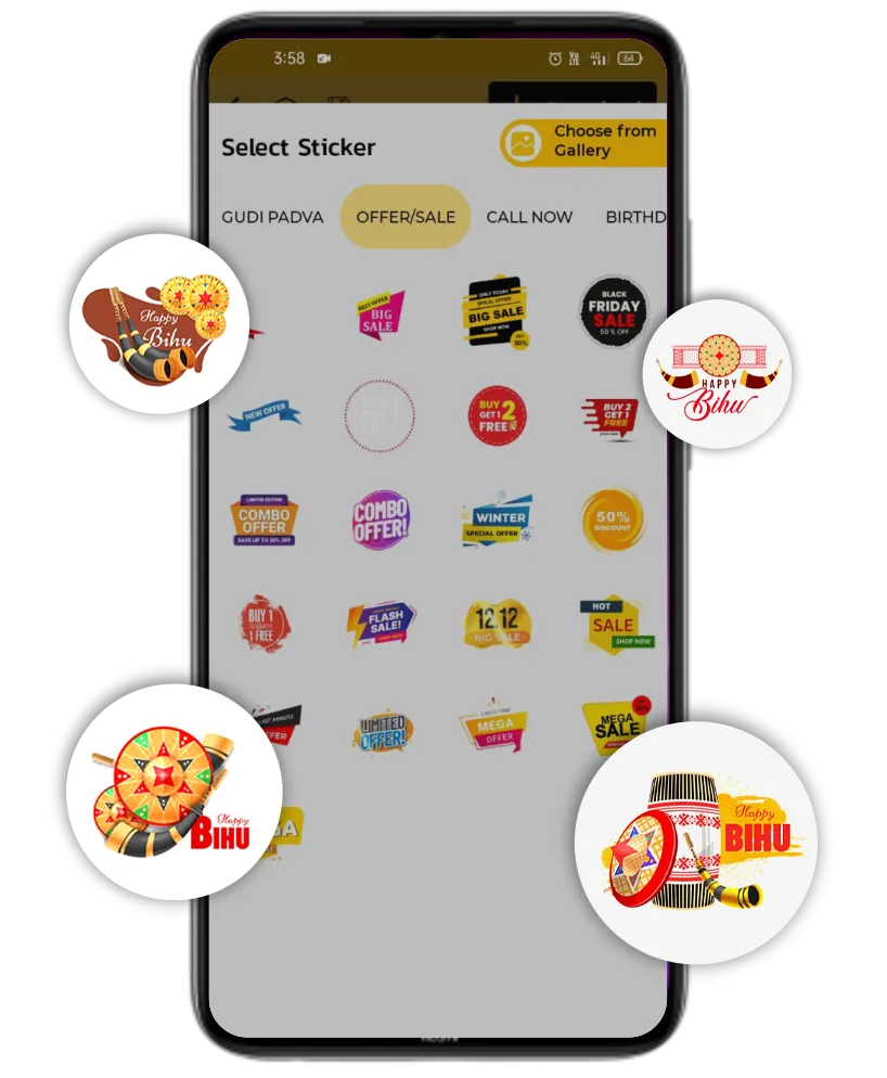 Magh Bihu gif sticker poster